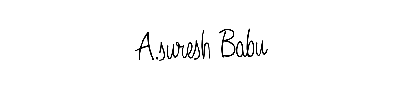 Also we have A.suresh Babu name is the best signature style. Create professional handwritten signature collection using Angelique-Rose-font-FFP autograph style. A.suresh Babu signature style 5 images and pictures png