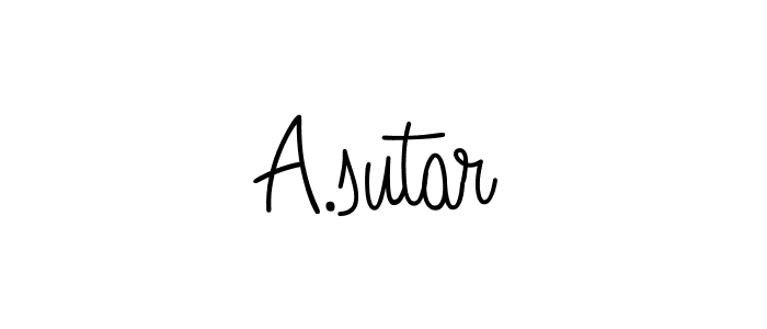 Make a beautiful signature design for name A.sutar. With this signature (Angelique-Rose-font-FFP) style, you can create a handwritten signature for free. A.sutar signature style 5 images and pictures png