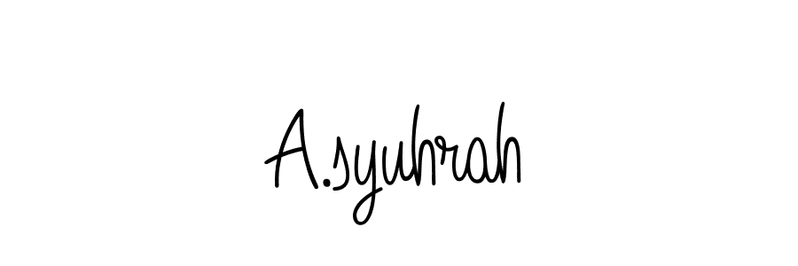 This is the best signature style for the A.syuhrah name. Also you like these signature font (Angelique-Rose-font-FFP). Mix name signature. A.syuhrah signature style 5 images and pictures png