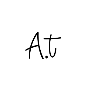 This is the best signature style for the A.t name. Also you like these signature font (Angelique-Rose-font-FFP). Mix name signature. A.t signature style 5 images and pictures png