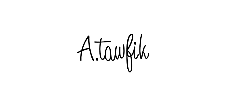 Design your own signature with our free online signature maker. With this signature software, you can create a handwritten (Angelique-Rose-font-FFP) signature for name A.tawfik. A.tawfik signature style 5 images and pictures png