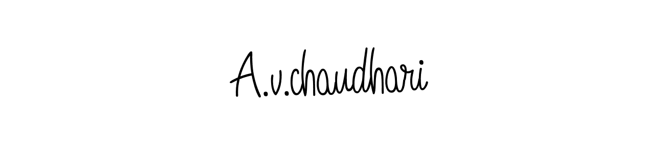 A.v.chaudhari stylish signature style. Best Handwritten Sign (Angelique-Rose-font-FFP) for my name. Handwritten Signature Collection Ideas for my name A.v.chaudhari. A.v.chaudhari signature style 5 images and pictures png