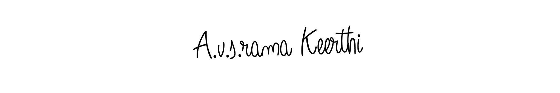 A.v.s.rama Keerthi stylish signature style. Best Handwritten Sign (Angelique-Rose-font-FFP) for my name. Handwritten Signature Collection Ideas for my name A.v.s.rama Keerthi. A.v.s.rama Keerthi signature style 5 images and pictures png