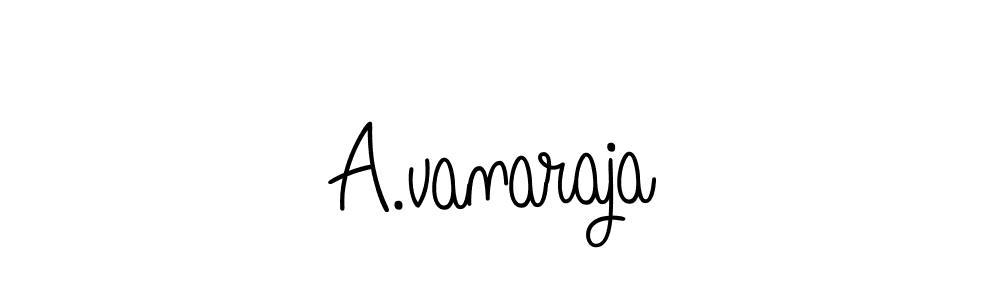 Also we have A.vanaraja name is the best signature style. Create professional handwritten signature collection using Angelique-Rose-font-FFP autograph style. A.vanaraja signature style 5 images and pictures png