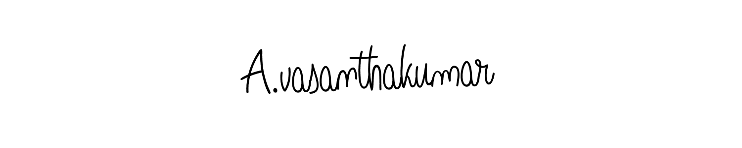 Create a beautiful signature design for name A.vasanthakumar. With this signature (Angelique-Rose-font-FFP) fonts, you can make a handwritten signature for free. A.vasanthakumar signature style 5 images and pictures png