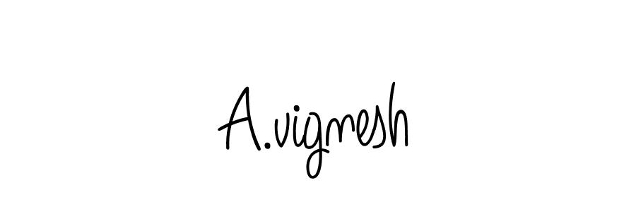 You should practise on your own different ways (Angelique-Rose-font-FFP) to write your name (A.vignesh) in signature. don't let someone else do it for you. A.vignesh signature style 5 images and pictures png