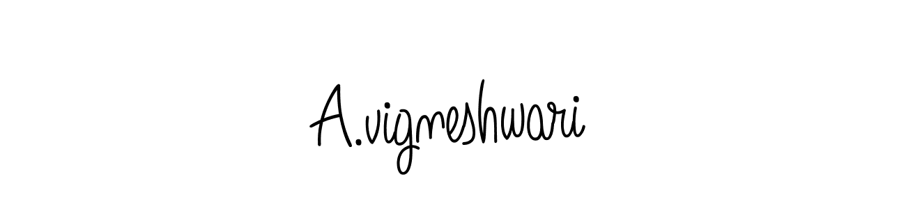 Use a signature maker to create a handwritten signature online. With this signature software, you can design (Angelique-Rose-font-FFP) your own signature for name A.vigneshwari. A.vigneshwari signature style 5 images and pictures png