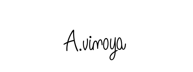 How to make A.vinoya signature? Angelique-Rose-font-FFP is a professional autograph style. Create handwritten signature for A.vinoya name. A.vinoya signature style 5 images and pictures png