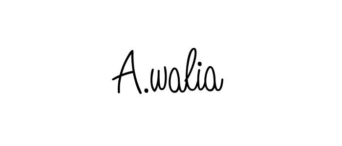 Create a beautiful signature design for name A.walia. With this signature (Angelique-Rose-font-FFP) fonts, you can make a handwritten signature for free. A.walia signature style 5 images and pictures png