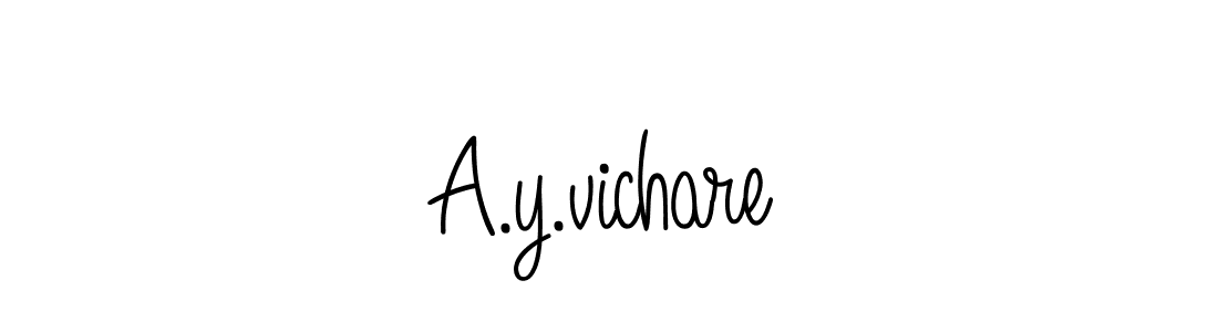 Make a beautiful signature design for name A.y.vichare. With this signature (Angelique-Rose-font-FFP) style, you can create a handwritten signature for free. A.y.vichare signature style 5 images and pictures png