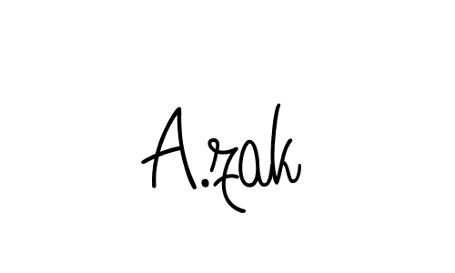 Make a beautiful signature design for name A.zak. With this signature (Angelique-Rose-font-FFP) style, you can create a handwritten signature for free. A.zak signature style 5 images and pictures png