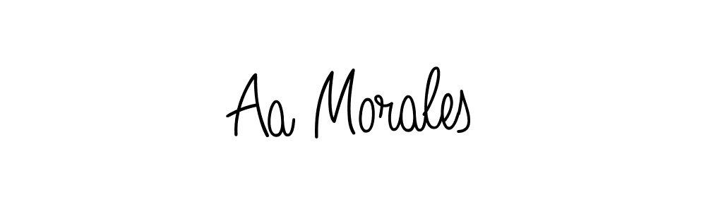 You should practise on your own different ways (Angelique-Rose-font-FFP) to write your name (Aa Morales) in signature. don't let someone else do it for you. Aa Morales signature style 5 images and pictures png