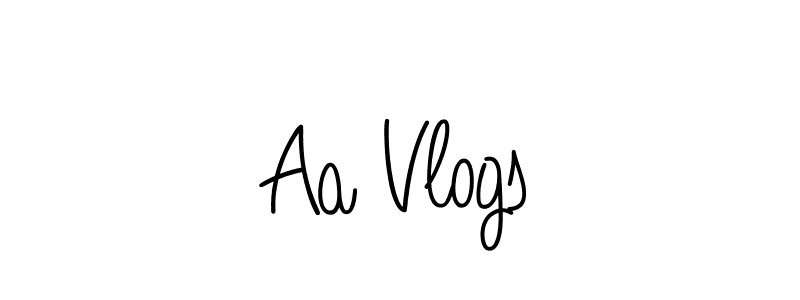 Aa Vlogs stylish signature style. Best Handwritten Sign (Angelique-Rose-font-FFP) for my name. Handwritten Signature Collection Ideas for my name Aa Vlogs. Aa Vlogs signature style 5 images and pictures png