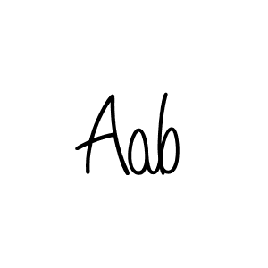 if you are searching for the best signature style for your name Aab. so please give up your signature search. here we have designed multiple signature styles  using Angelique-Rose-font-FFP. Aab signature style 5 images and pictures png