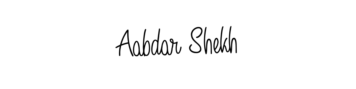 Aabdar Shekh stylish signature style. Best Handwritten Sign (Angelique-Rose-font-FFP) for my name. Handwritten Signature Collection Ideas for my name Aabdar Shekh. Aabdar Shekh signature style 5 images and pictures png