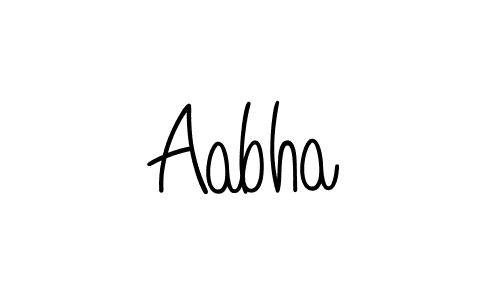 Use a signature maker to create a handwritten signature online. With this signature software, you can design (Angelique-Rose-font-FFP) your own signature for name Aabha. Aabha signature style 5 images and pictures png