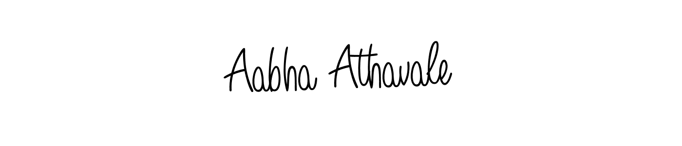 How to make Aabha Athavale name signature. Use Angelique-Rose-font-FFP style for creating short signs online. This is the latest handwritten sign. Aabha Athavale signature style 5 images and pictures png