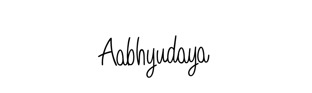 Design your own signature with our free online signature maker. With this signature software, you can create a handwritten (Angelique-Rose-font-FFP) signature for name Aabhyudaya. Aabhyudaya signature style 5 images and pictures png