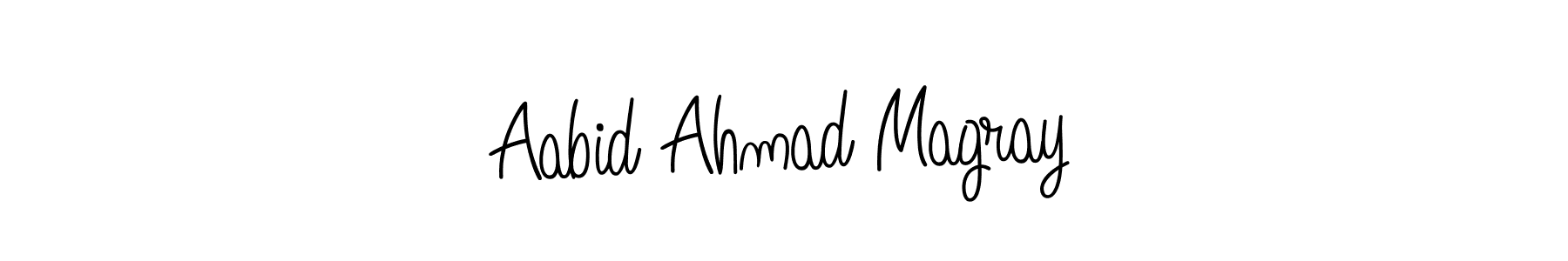 Use a signature maker to create a handwritten signature online. With this signature software, you can design (Angelique-Rose-font-FFP) your own signature for name Aabid Ahmad Magray. Aabid Ahmad Magray signature style 5 images and pictures png