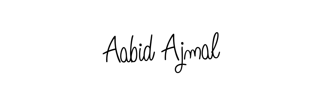 Use a signature maker to create a handwritten signature online. With this signature software, you can design (Angelique-Rose-font-FFP) your own signature for name Aabid Ajmal. Aabid Ajmal signature style 5 images and pictures png