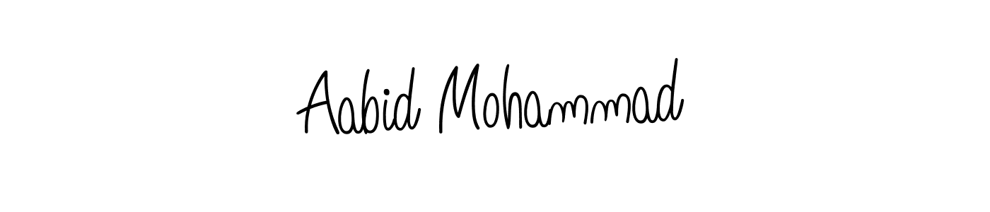 Use a signature maker to create a handwritten signature online. With this signature software, you can design (Angelique-Rose-font-FFP) your own signature for name Aabid Mohammad. Aabid Mohammad signature style 5 images and pictures png
