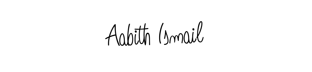 if you are searching for the best signature style for your name Aabith Ismail. so please give up your signature search. here we have designed multiple signature styles  using Angelique-Rose-font-FFP. Aabith Ismail signature style 5 images and pictures png