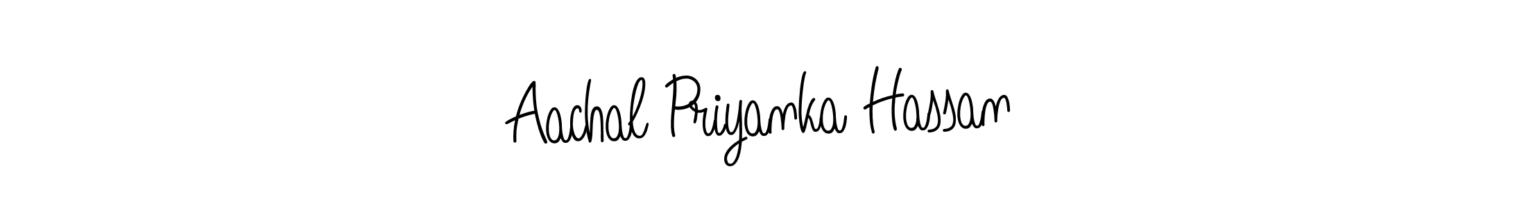 You can use this online signature creator to create a handwritten signature for the name Aachal Priyanka Hassan. This is the best online autograph maker. Aachal Priyanka Hassan signature style 5 images and pictures png