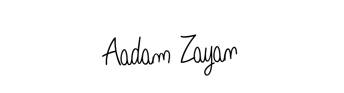 Use a signature maker to create a handwritten signature online. With this signature software, you can design (Angelique-Rose-font-FFP) your own signature for name Aadam Zayan. Aadam Zayan signature style 5 images and pictures png