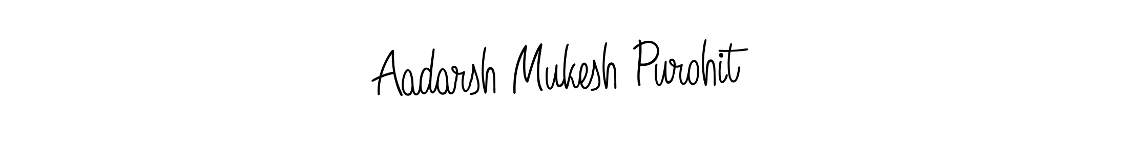 Create a beautiful signature design for name Aadarsh Mukesh Purohit. With this signature (Angelique-Rose-font-FFP) fonts, you can make a handwritten signature for free. Aadarsh Mukesh Purohit signature style 5 images and pictures png