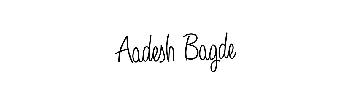 Use a signature maker to create a handwritten signature online. With this signature software, you can design (Angelique-Rose-font-FFP) your own signature for name Aadesh Bagde. Aadesh Bagde signature style 5 images and pictures png
