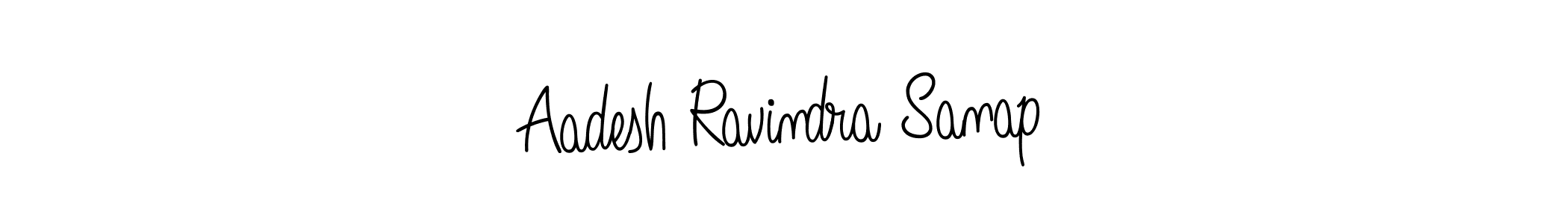 Design your own signature with our free online signature maker. With this signature software, you can create a handwritten (Angelique-Rose-font-FFP) signature for name Aadesh Ravindra Sanap. Aadesh Ravindra Sanap signature style 5 images and pictures png