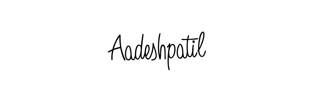 How to make Aadeshpatil name signature. Use Angelique-Rose-font-FFP style for creating short signs online. This is the latest handwritten sign. Aadeshpatil signature style 5 images and pictures png