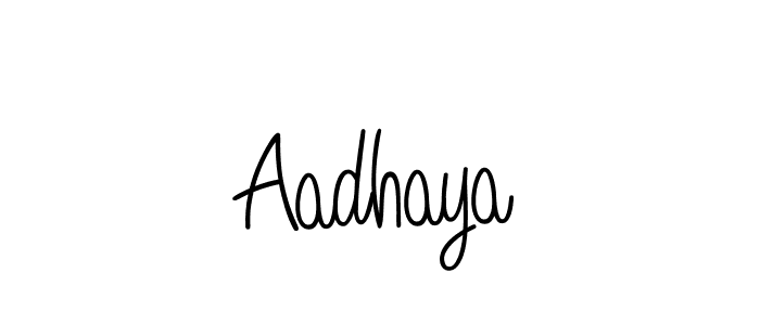 Design your own signature with our free online signature maker. With this signature software, you can create a handwritten (Angelique-Rose-font-FFP) signature for name Aadhaya. Aadhaya signature style 5 images and pictures png
