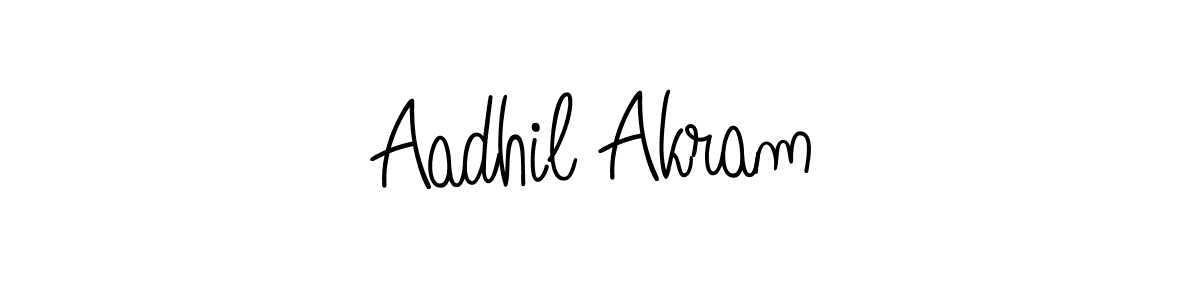 You should practise on your own different ways (Angelique-Rose-font-FFP) to write your name (Aadhil Akram) in signature. don't let someone else do it for you. Aadhil Akram signature style 5 images and pictures png