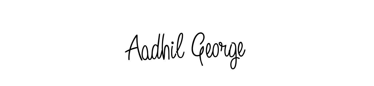 Design your own signature with our free online signature maker. With this signature software, you can create a handwritten (Angelique-Rose-font-FFP) signature for name Aadhil George. Aadhil George signature style 5 images and pictures png