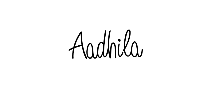 Design your own signature with our free online signature maker. With this signature software, you can create a handwritten (Angelique-Rose-font-FFP) signature for name Aadhila. Aadhila signature style 5 images and pictures png