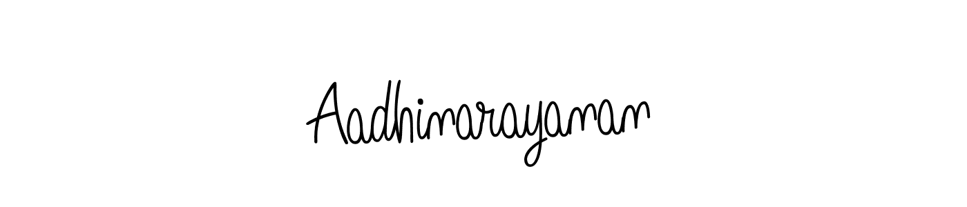 How to make Aadhinarayanan name signature. Use Angelique-Rose-font-FFP style for creating short signs online. This is the latest handwritten sign. Aadhinarayanan signature style 5 images and pictures png