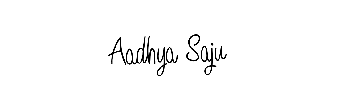 Use a signature maker to create a handwritten signature online. With this signature software, you can design (Angelique-Rose-font-FFP) your own signature for name Aadhya Saju. Aadhya Saju signature style 5 images and pictures png