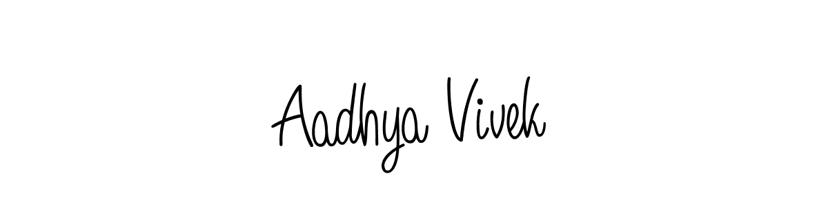 Aadhya Vivek stylish signature style. Best Handwritten Sign (Angelique-Rose-font-FFP) for my name. Handwritten Signature Collection Ideas for my name Aadhya Vivek. Aadhya Vivek signature style 5 images and pictures png