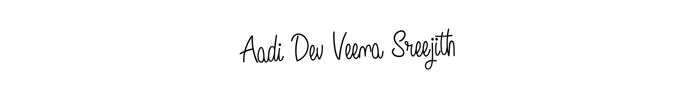 Design your own signature with our free online signature maker. With this signature software, you can create a handwritten (Angelique-Rose-font-FFP) signature for name Aadi Dev Veena Sreejith. Aadi Dev Veena Sreejith signature style 5 images and pictures png