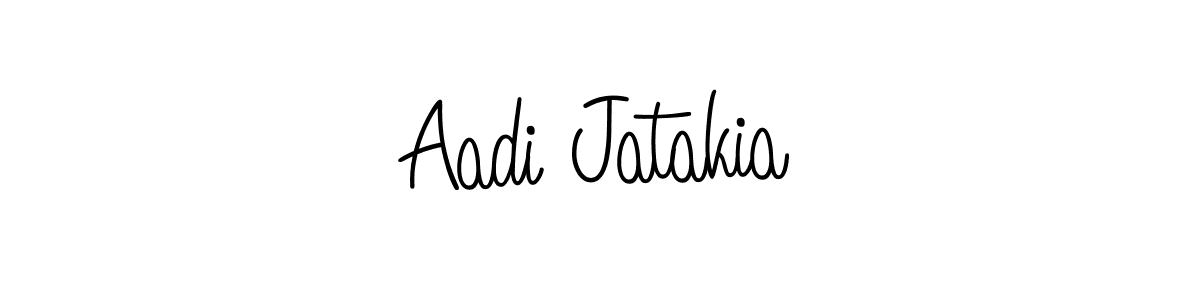 You should practise on your own different ways (Angelique-Rose-font-FFP) to write your name (Aadi Jatakia) in signature. don't let someone else do it for you. Aadi Jatakia signature style 5 images and pictures png