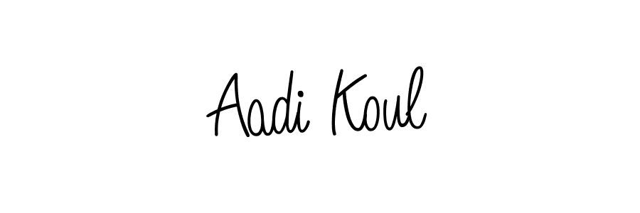 The best way (Angelique-Rose-font-FFP) to make a short signature is to pick only two or three words in your name. The name Aadi Koul include a total of six letters. For converting this name. Aadi Koul signature style 5 images and pictures png