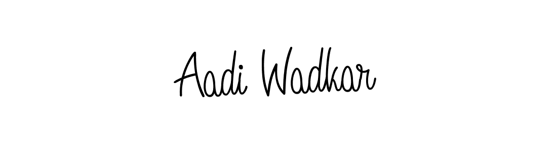 Use a signature maker to create a handwritten signature online. With this signature software, you can design (Angelique-Rose-font-FFP) your own signature for name Aadi Wadkar. Aadi Wadkar signature style 5 images and pictures png