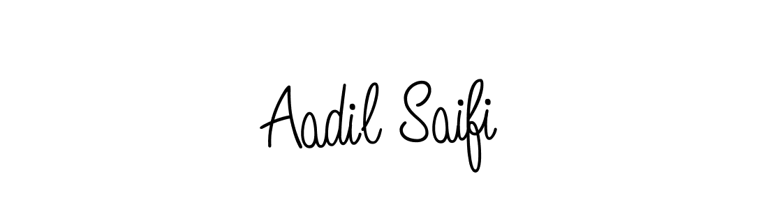 Make a beautiful signature design for name Aadil Saifi. With this signature (Angelique-Rose-font-FFP) style, you can create a handwritten signature for free. Aadil Saifi signature style 5 images and pictures png