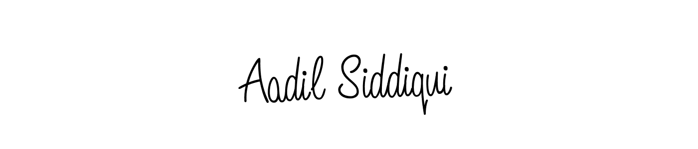 Make a beautiful signature design for name Aadil Siddiqui. With this signature (Angelique-Rose-font-FFP) style, you can create a handwritten signature for free. Aadil Siddiqui signature style 5 images and pictures png