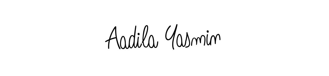 How to make Aadila Yasmin signature? Angelique-Rose-font-FFP is a professional autograph style. Create handwritten signature for Aadila Yasmin name. Aadila Yasmin signature style 5 images and pictures png