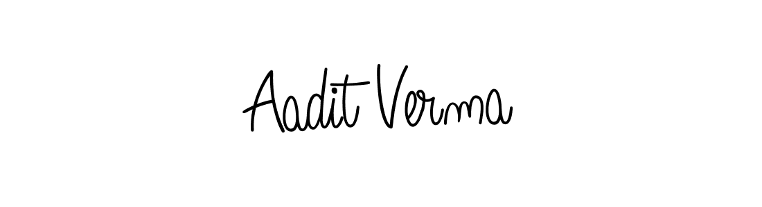 Make a beautiful signature design for name Aadit Verma. With this signature (Angelique-Rose-font-FFP) style, you can create a handwritten signature for free. Aadit Verma signature style 5 images and pictures png