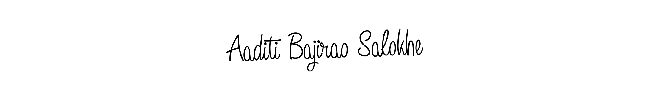 Design your own signature with our free online signature maker. With this signature software, you can create a handwritten (Angelique-Rose-font-FFP) signature for name Aaditi Bajirao Salokhe. Aaditi Bajirao Salokhe signature style 5 images and pictures png