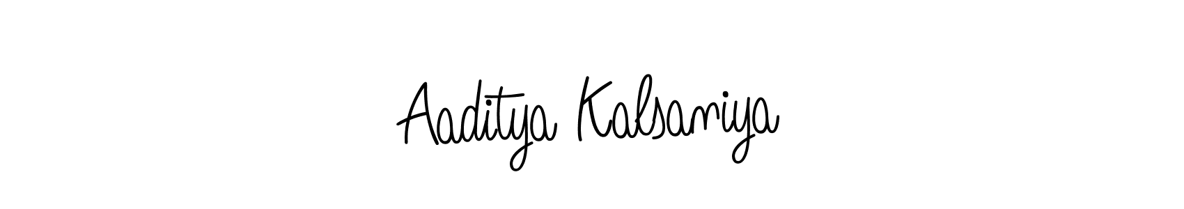 Aaditya Kalsaniya stylish signature style. Best Handwritten Sign (Angelique-Rose-font-FFP) for my name. Handwritten Signature Collection Ideas for my name Aaditya Kalsaniya. Aaditya Kalsaniya signature style 5 images and pictures png