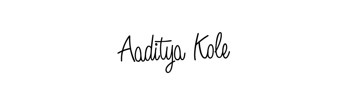 Make a short Aaditya Kole signature style. Manage your documents anywhere anytime using Angelique-Rose-font-FFP. Create and add eSignatures, submit forms, share and send files easily. Aaditya Kole signature style 5 images and pictures png